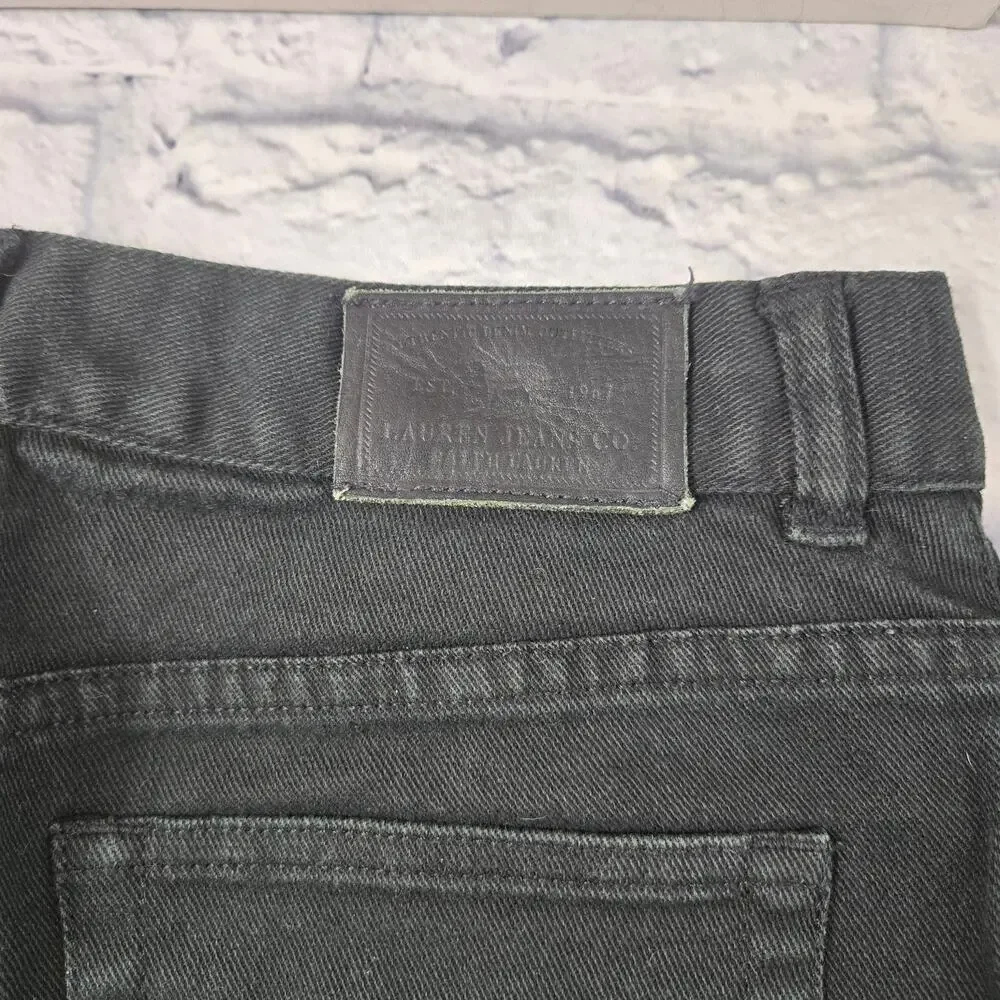 Lauren Jeans Co Beaded Jeans Black Southwestern Bootcut Ralph Lauren sz 4 Petite